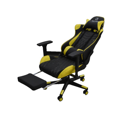 Luxury Gaming Chair with Reclining Backrest, Premium Leather, Neck and Foot Support - Al Rugaib Furniture