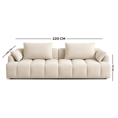 Luxury Sofa with Geometric Upholstery and Exceptional Comfort – off - white - Al Rugaib Furniture