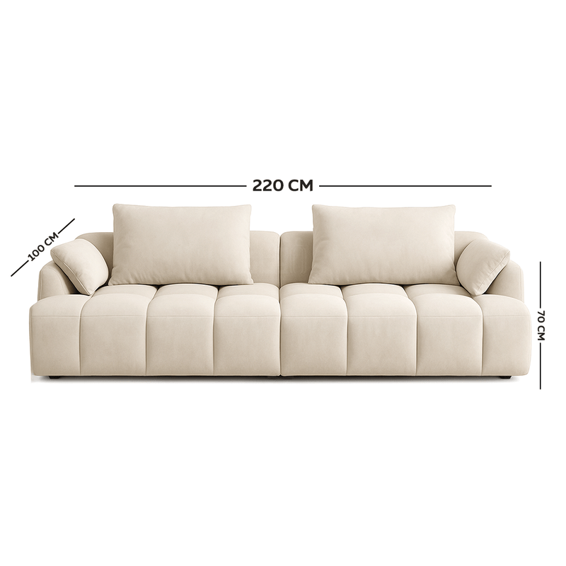 Luxury Sofa with Geometric Upholstery and Exceptional Comfort – off - white - Al Rugaib Furniture