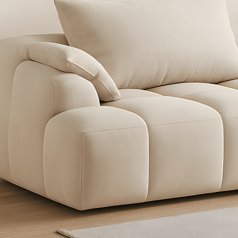 Luxury Sofa with Geometric Upholstery and Exceptional Comfort – off - white - Al Rugaib Furniture