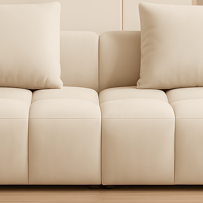 Luxury Sofa with Geometric Upholstery and Exceptional Comfort – off - white - Al Rugaib Furniture