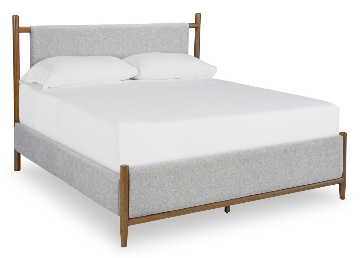 Lyncott King Upholstered HB/FB/Roll Slats Beds| Ashley Homestore