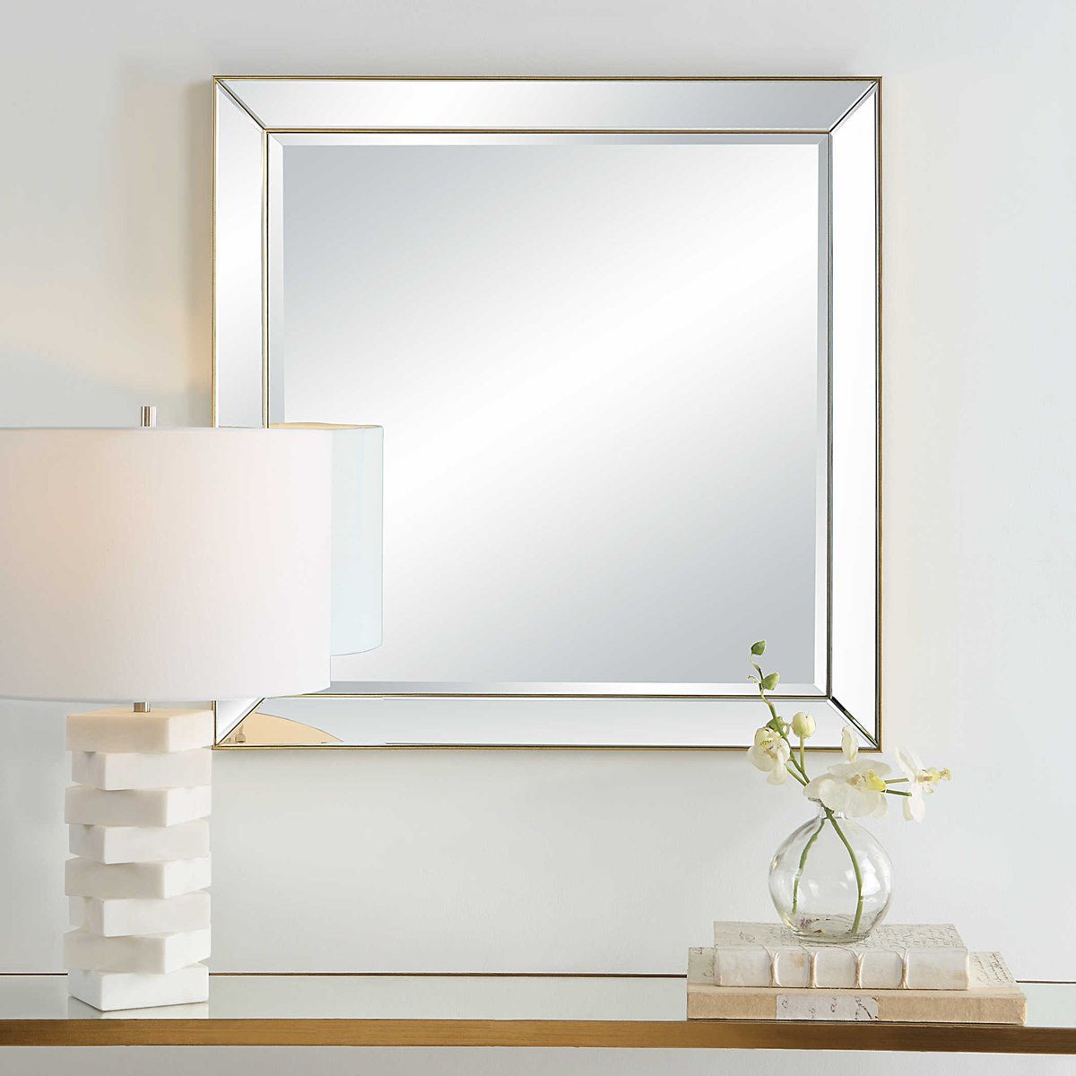Lytton Square Mirror, Gold Mirrors| Uttermost