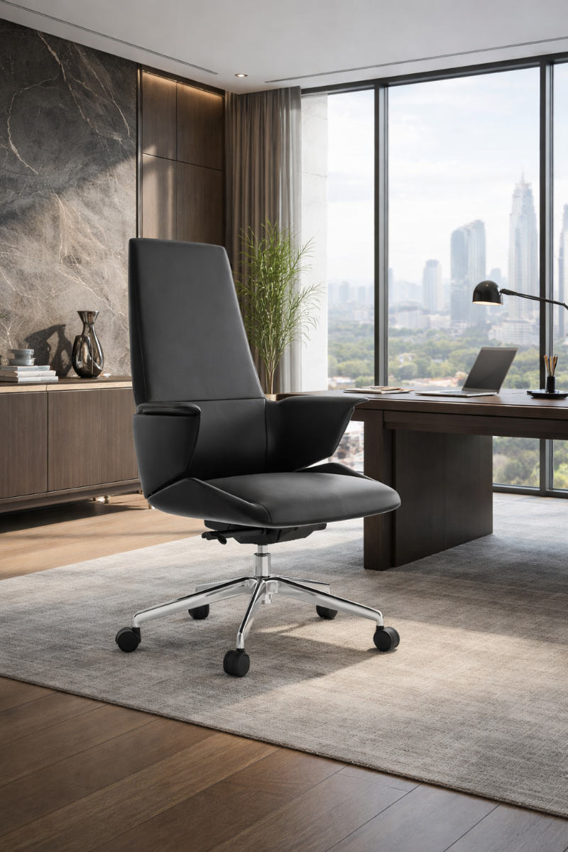 Orion Medium Back Chair - Black