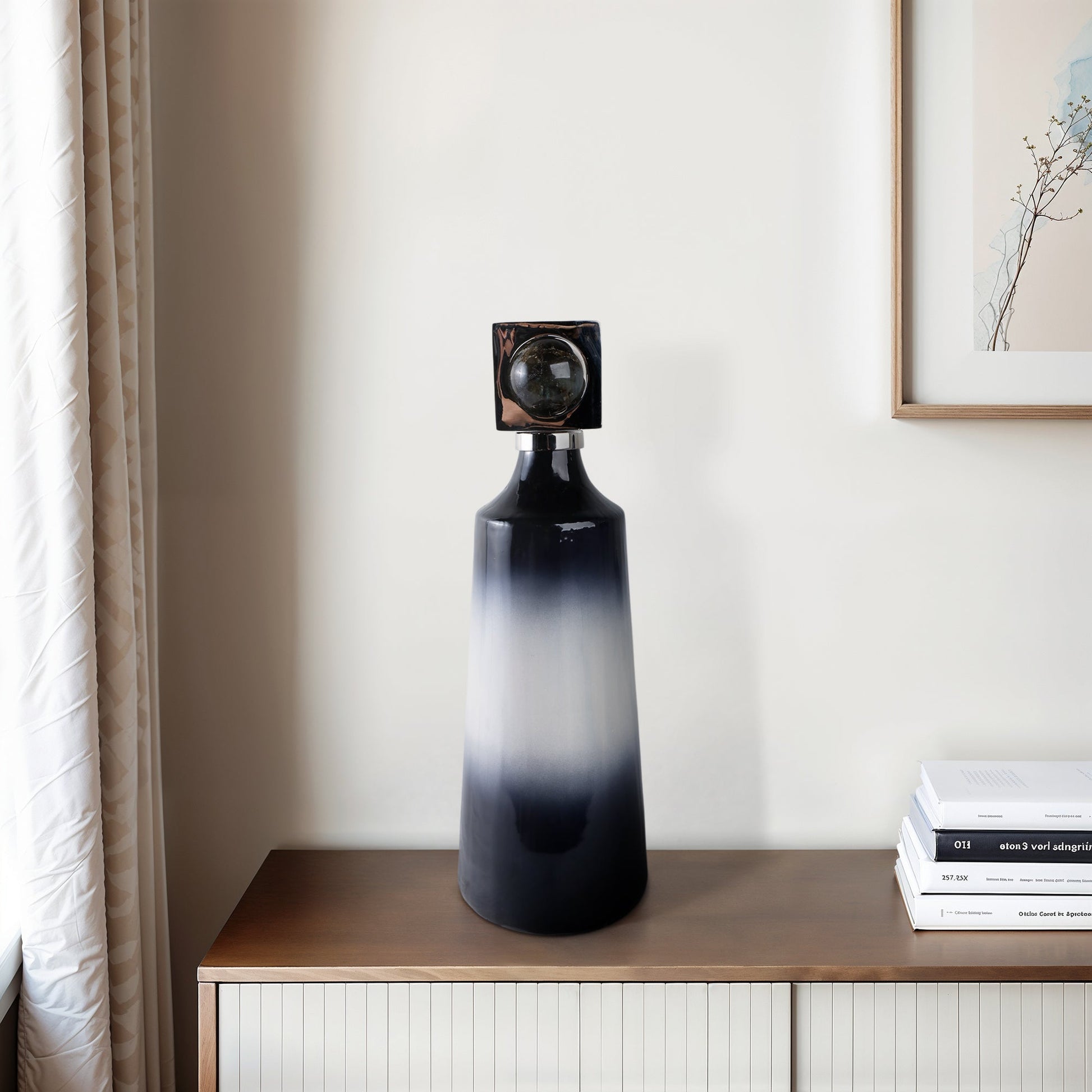 Macklin Labradorite Stone And Metal Bott Vases and Jars| Sagebrook Home