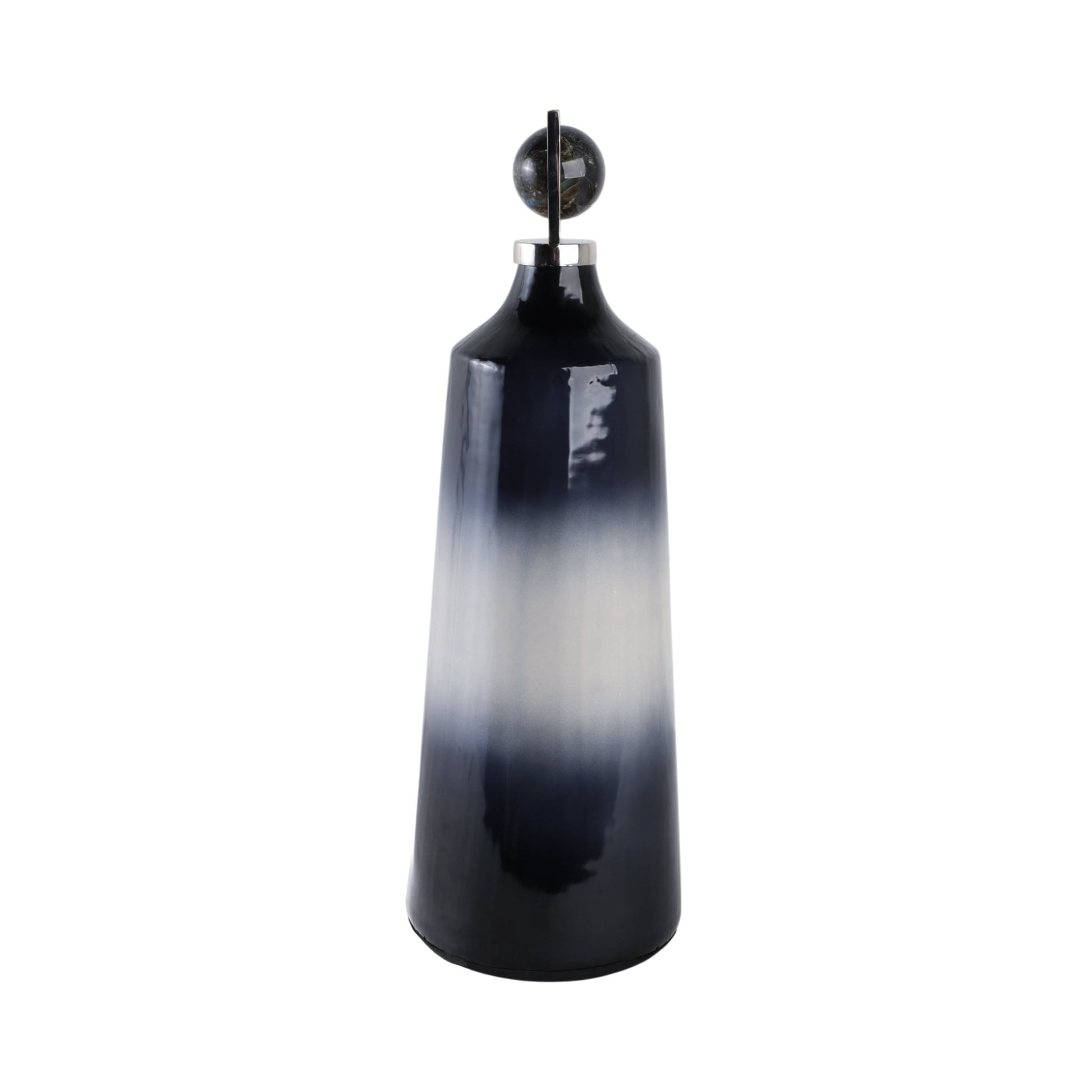 Macklin Labradorite Stone And Metal Bott Vases and Jars| Sagebrook Home