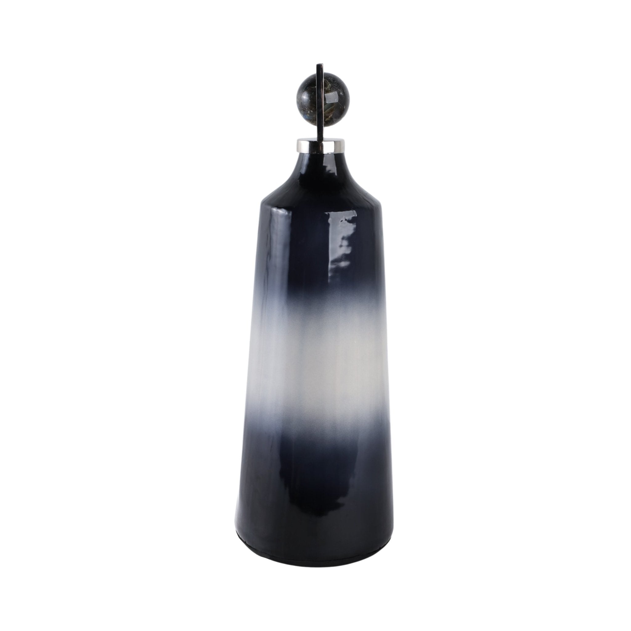 Macklin Labradorite Stone And Metal Bott Vases and Jars| Sagebrook Home