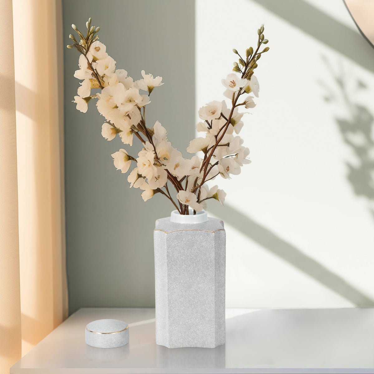 MADURA CONTAINER WITH LID, SAGE Vases and Jars| Sagebrook Home