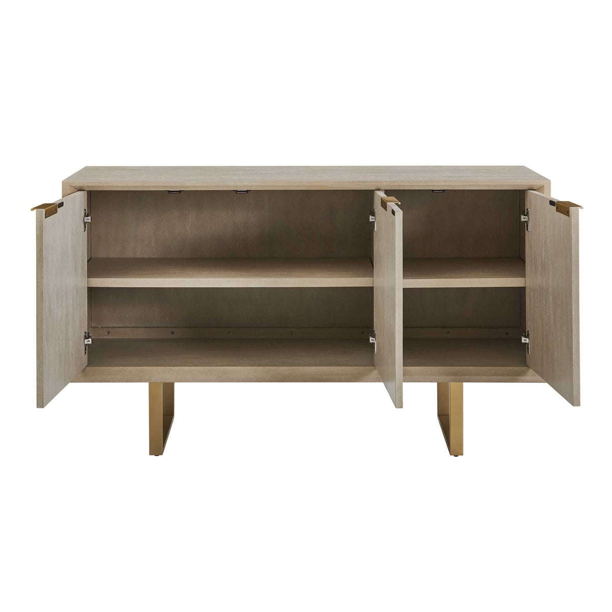 Maeva 3 Door Light Wood Cabinet Cabinets & Chests| Uttermost