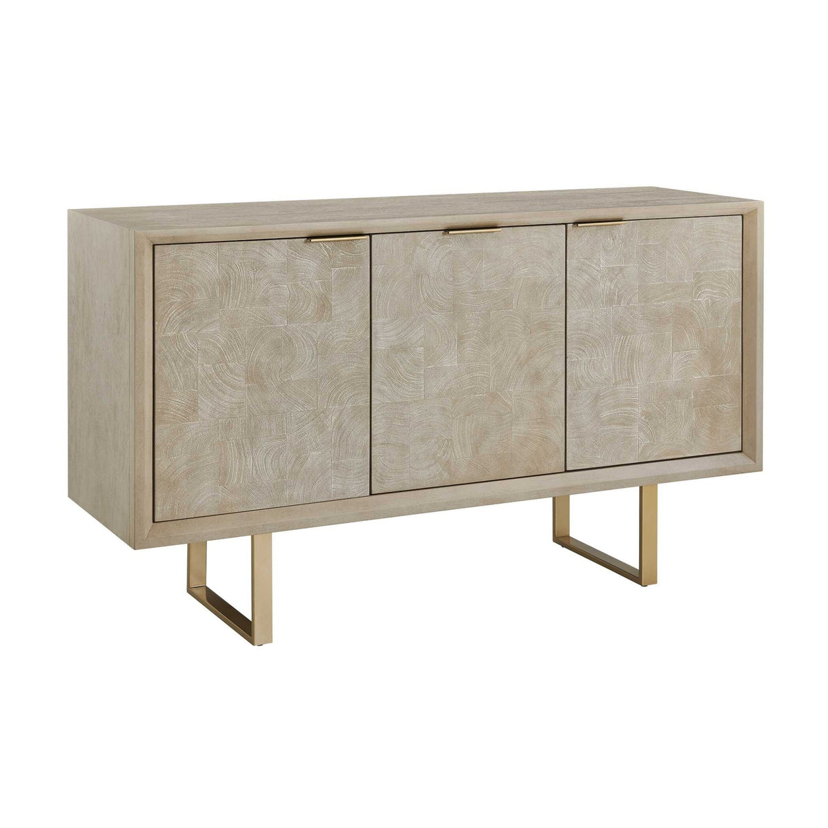 Maeva 3 Door Light Wood Cabinet Cabinets & Chests| Uttermost