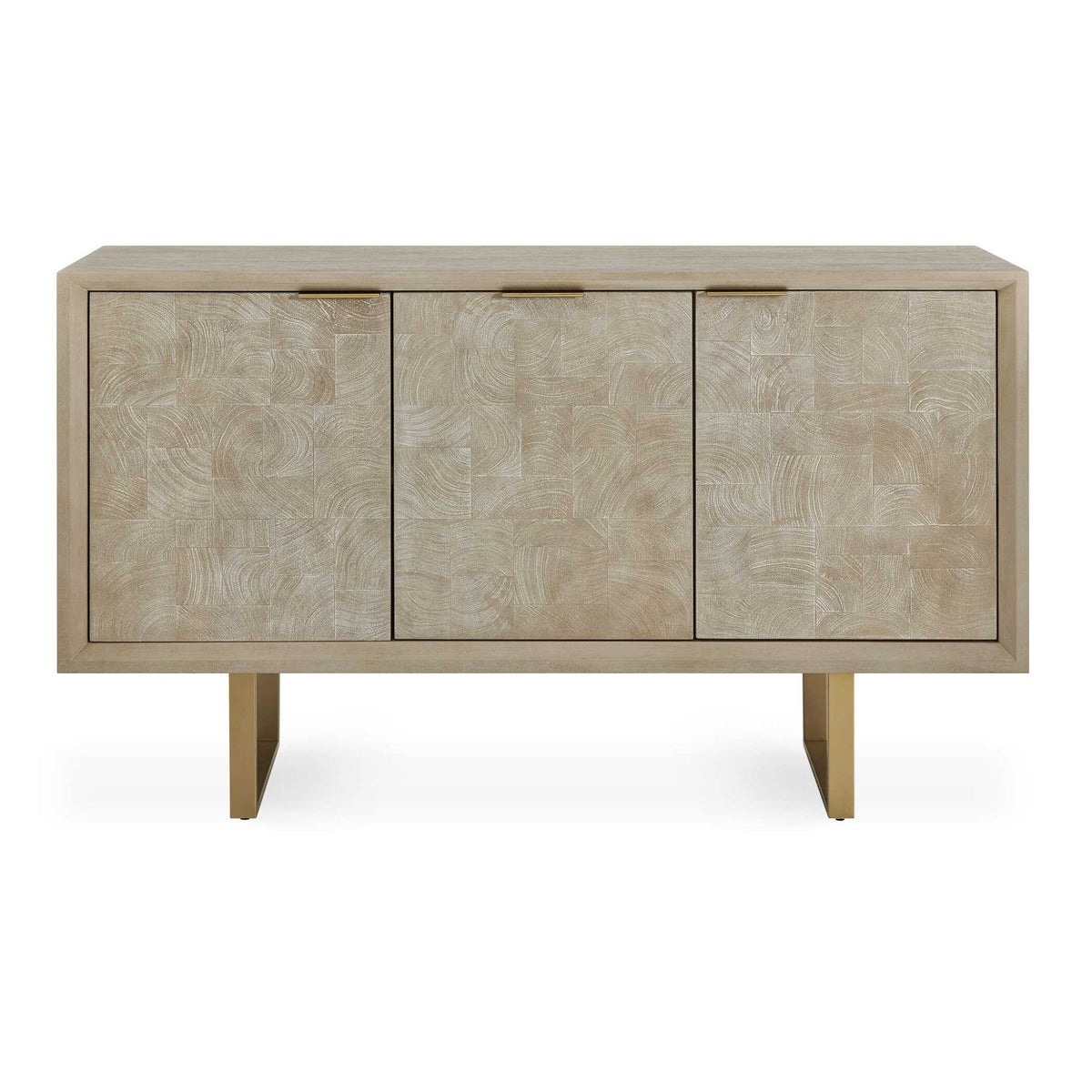 Maeva 3 Door Light Wood Cabinet Cabinets & Chests| Uttermost