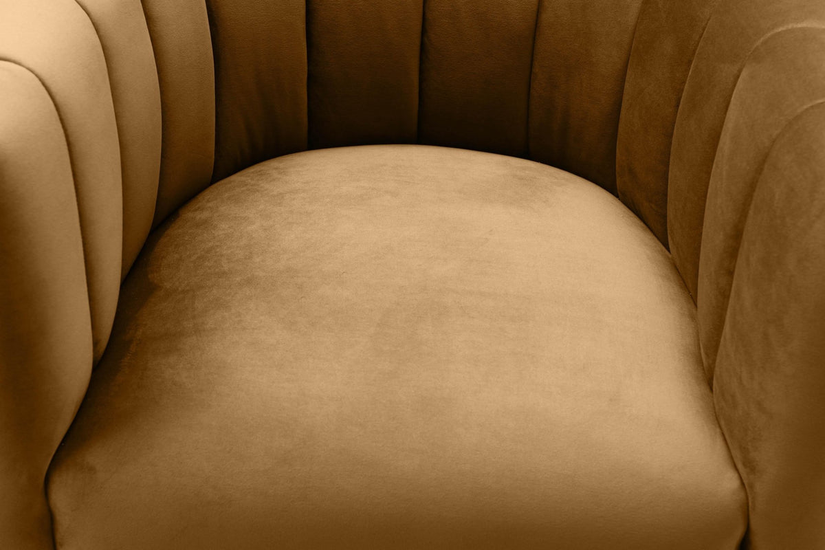 Magnolia Cognac Velvet Chair Chairs| TOV