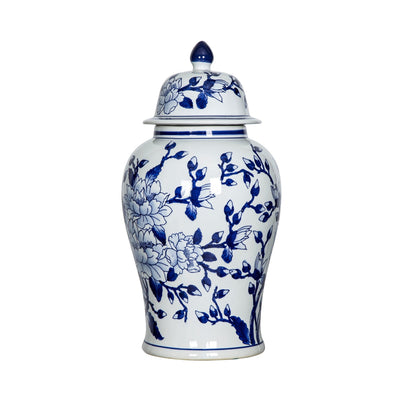 Magnolia Ginger Jar,Blue/White - Al Rugaib Furniture