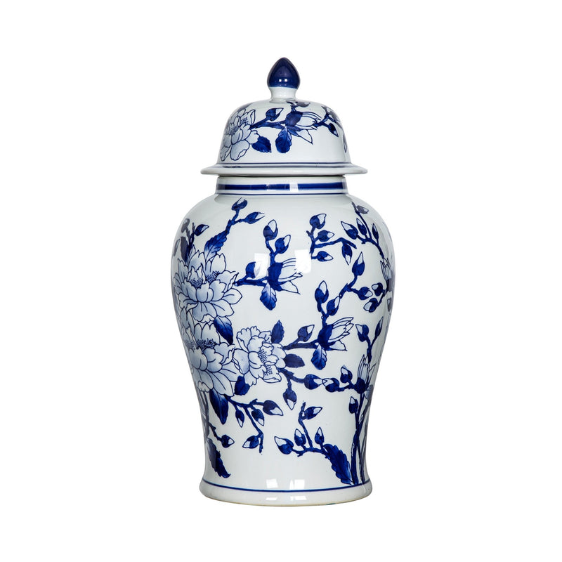 Magnolia Ginger Jar,Blue/White - Al Rugaib Furniture