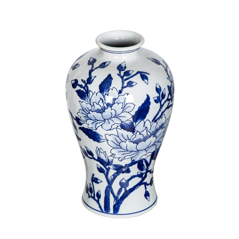 Magnolia Vase,Blue/White - Al Rugaib Furniture