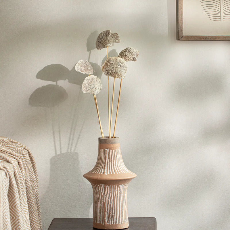 Malar whitewashed sponge mushroom set of 5 - Al Rugaib Furniture