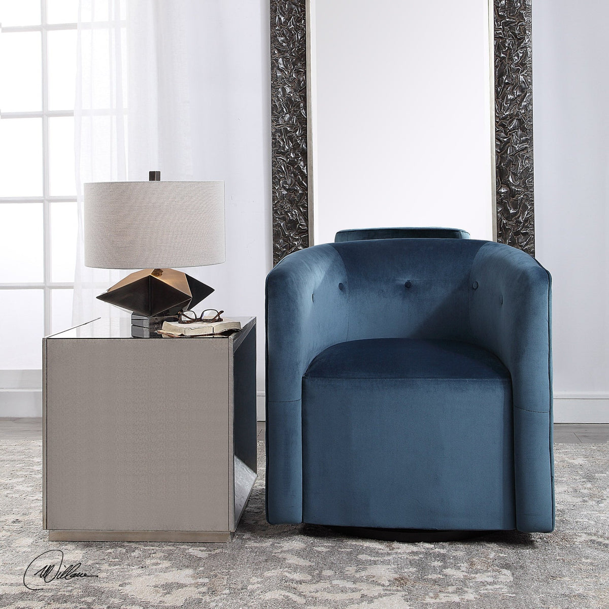 Mallorie Swivel Chair Chairs| Uttermost