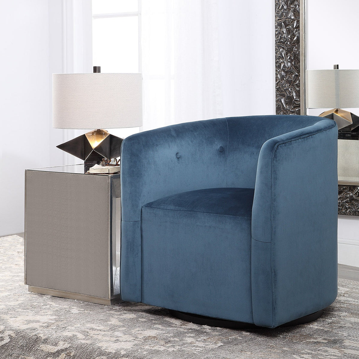 Mallorie Swivel Chair Chairs| Uttermost
