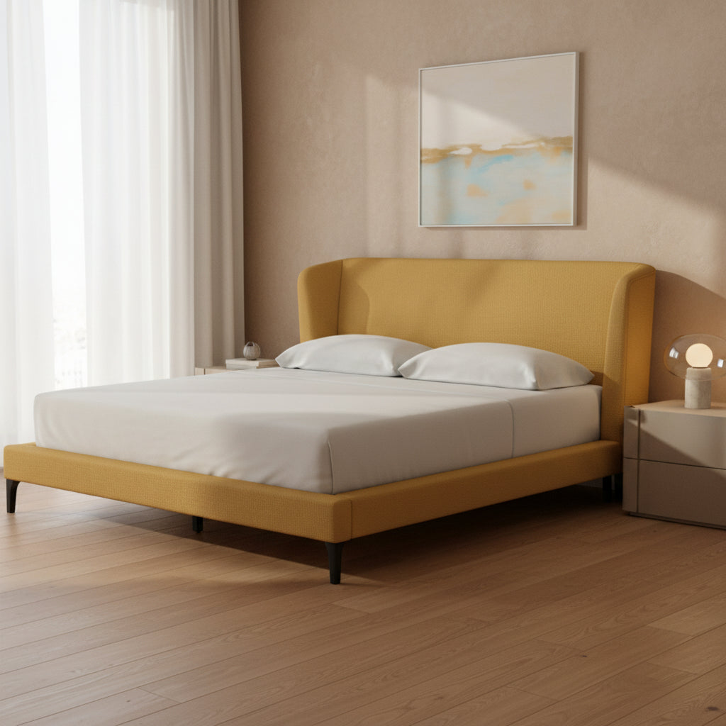 Maloken California King Upholstered Bed with Roll Slats Beds| Ashley Homestore