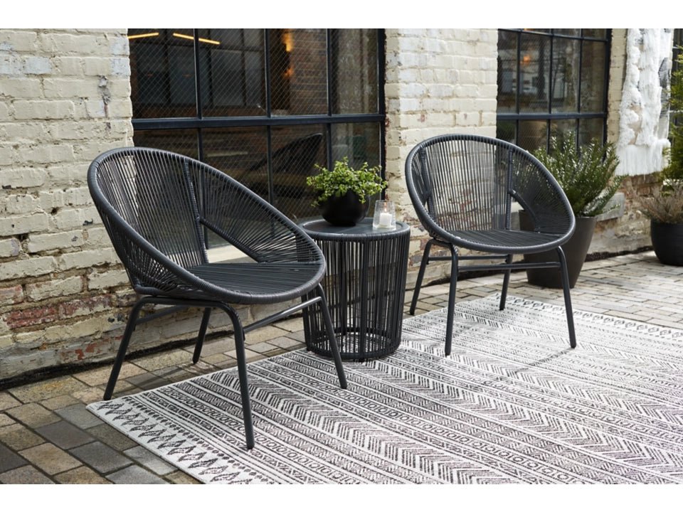Mandarin Cape Outdoor Table and Chairs (Set of 3) Outdoor Sets| Ashley Homestore