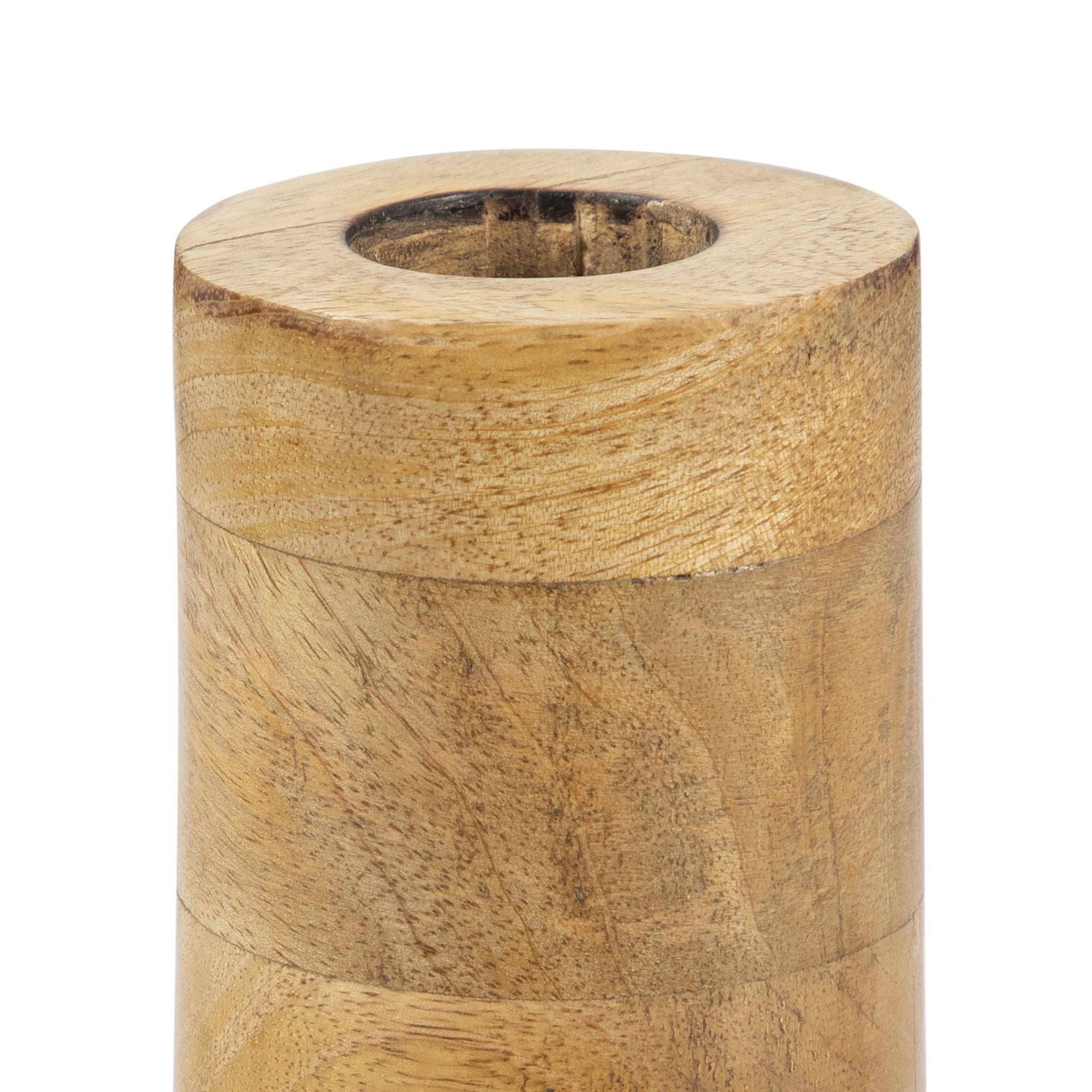 MANGO WOOD, 11" 2-TONE VASE, BROWN/BLACK Vases and Jars| Sagebrook Home