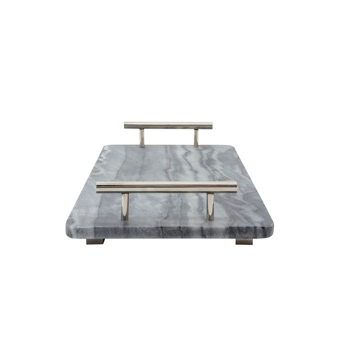 MARBLE 18X9 TRAY W/ HANDLES, BLACK Tray| Sagebrook Home