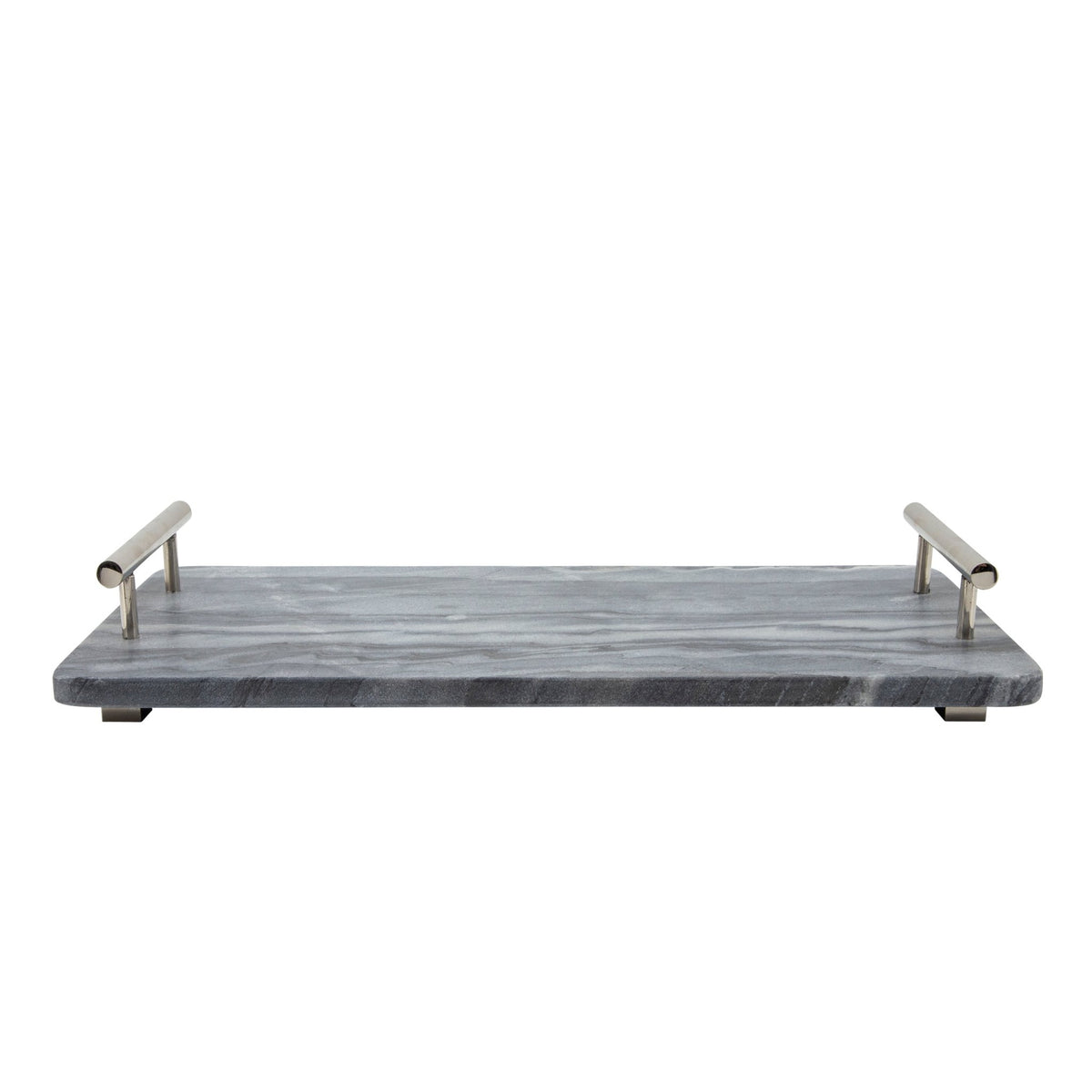 MARBLE 18X9 TRAY W/ HANDLES, BLACK Tray| Sagebrook Home