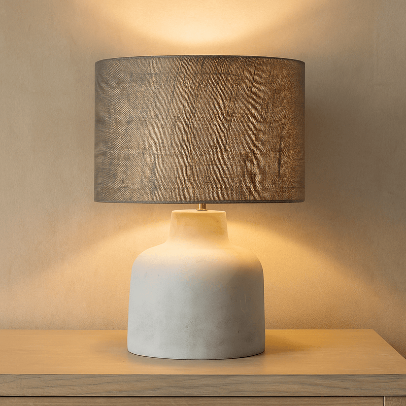MARBLE 20" URN TABLE LAMP, GRAY - Al Rugaib Furniture