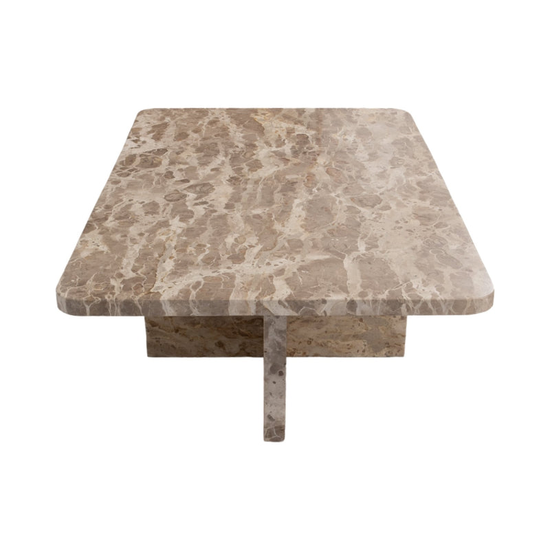 MARBLE, 48" COFFEE TABLE, BROWN KD - Al Rugaib Furniture