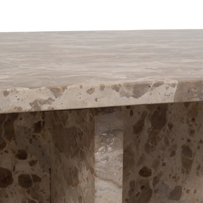 MARBLE, 48" COFFEE TABLE, BROWN KD - Al Rugaib Furniture
