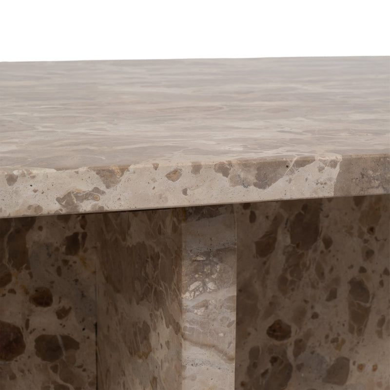 MARBLE, 48" COFFEE TABLE, BROWN KD - Al Rugaib Furniture