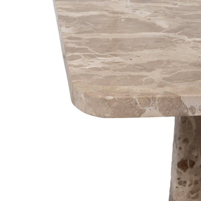 MARBLE, 48" COFFEE TABLE, BROWN KD - Al Rugaib Furniture