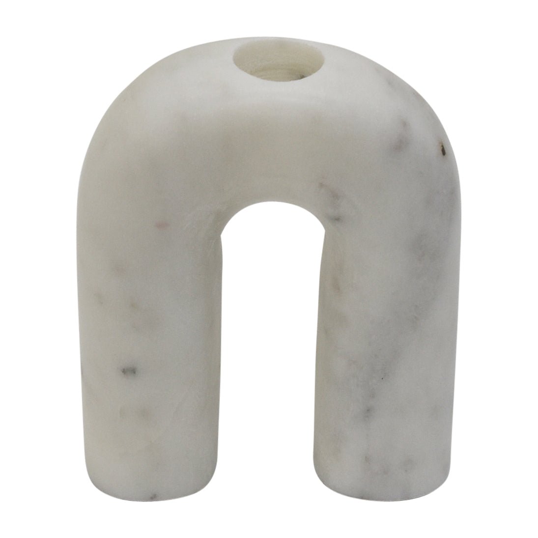 MARBLE, 5" TAPER CANDLEHOLDER, WHITE Candle Holders| Sagebrook Home