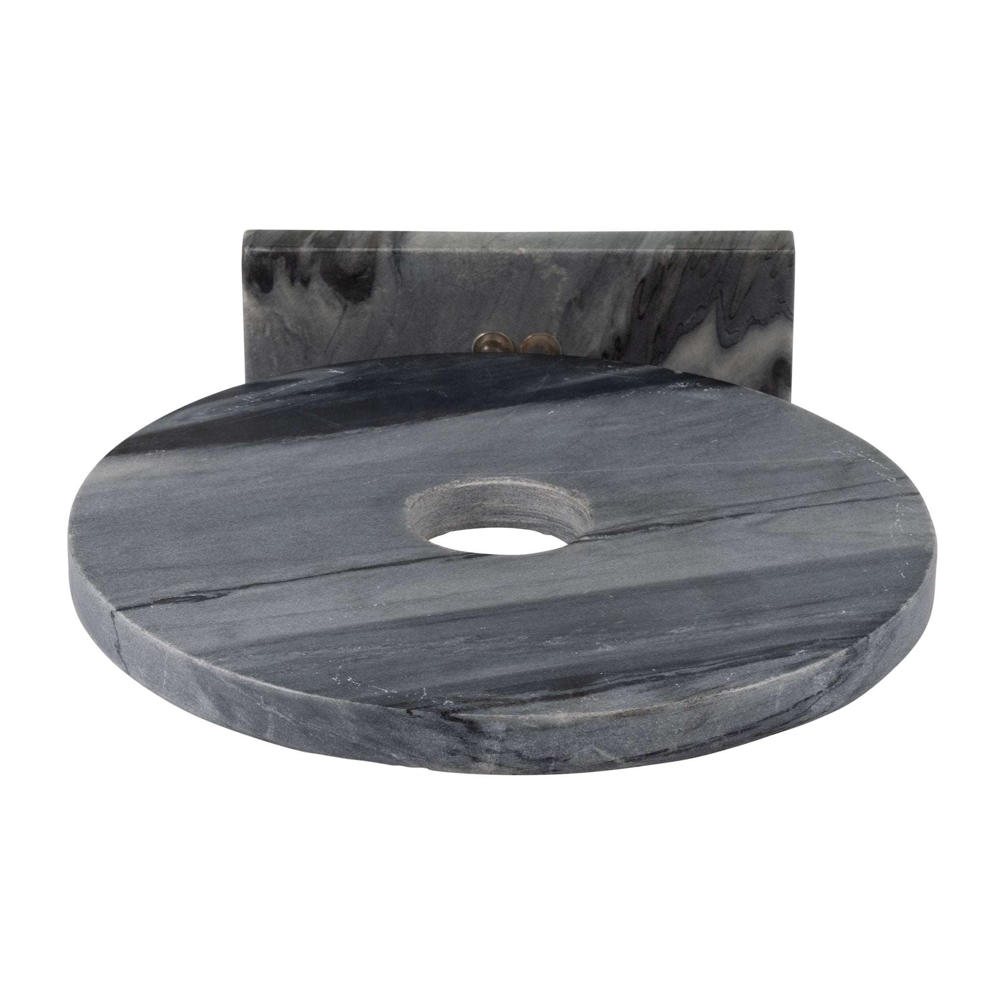MARBLE 6" DISK W/ BASE, GRAY Table Decors| Sagebrook Home