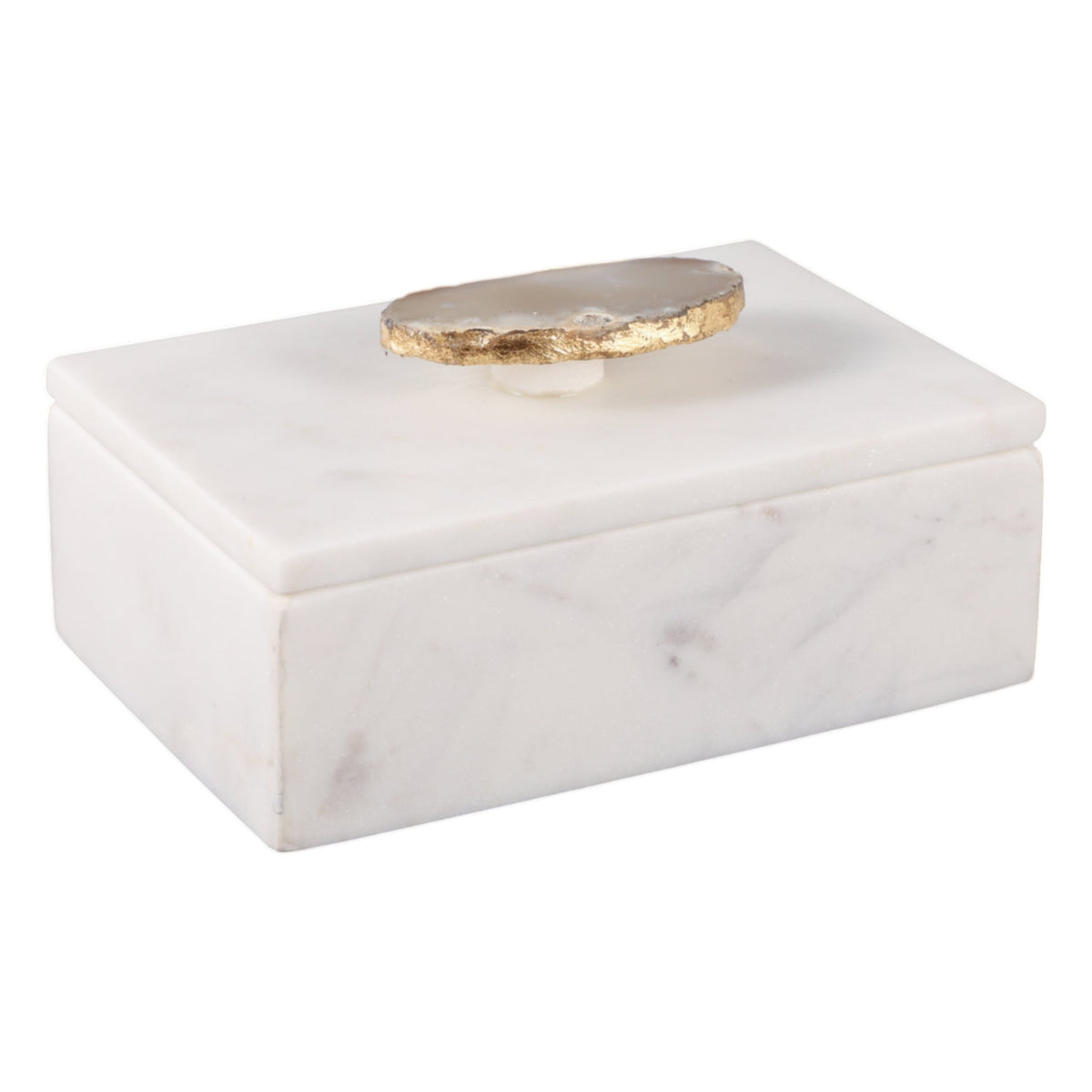 Marble, 6x4 Box W/ Agate Top, Multi Table Decors| Sagebrook Home