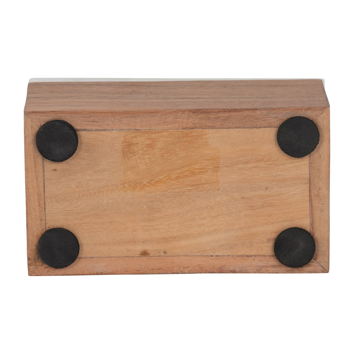 MARBLE, 7" BLUE AGATE CLUSTER & WOOD BASE BOX, NAT Box| Sagebrook Home
