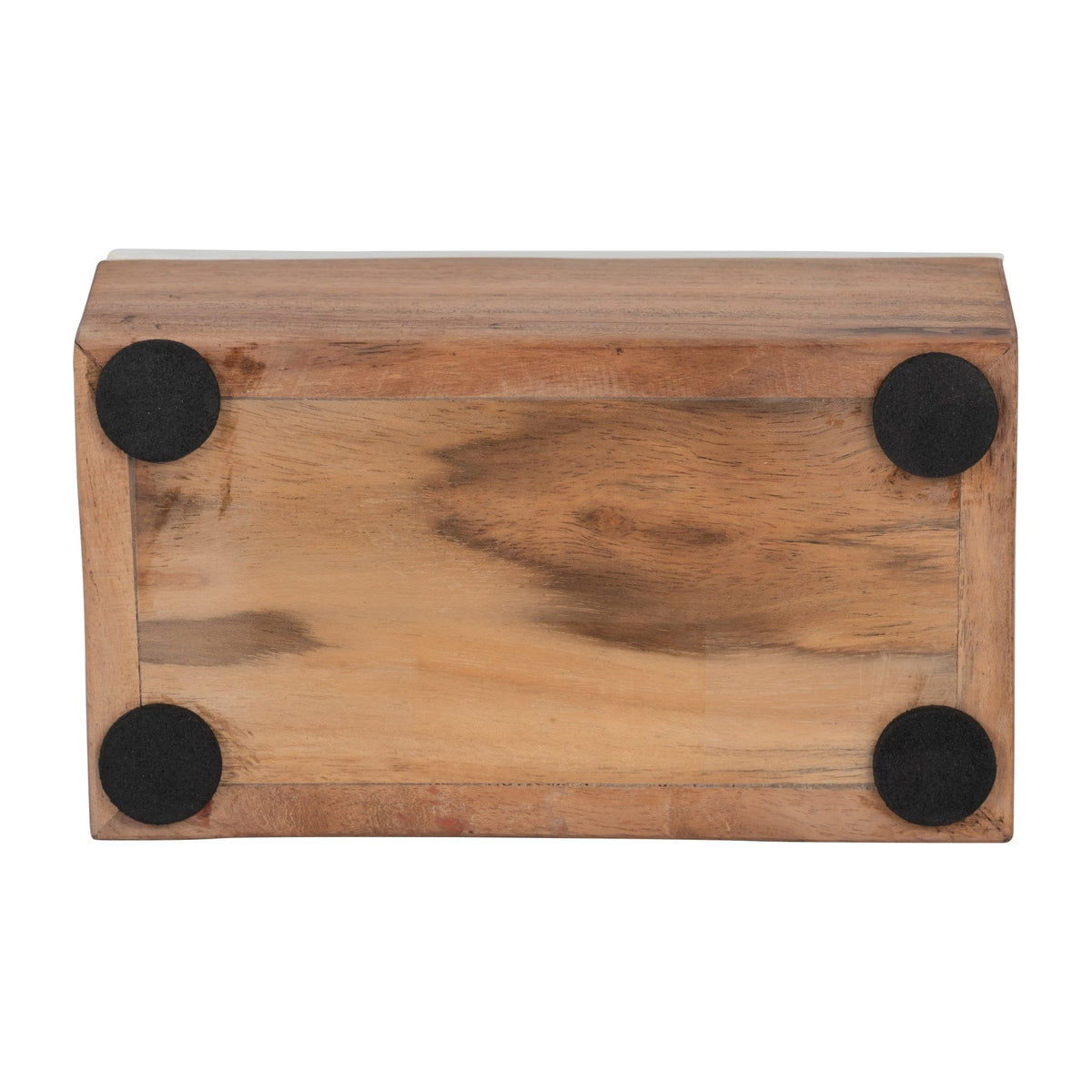 MARBLE, 7" CLEAR AGATE CLUSTER & WOOD BASE BOX, NA Box| Sagebrook Home