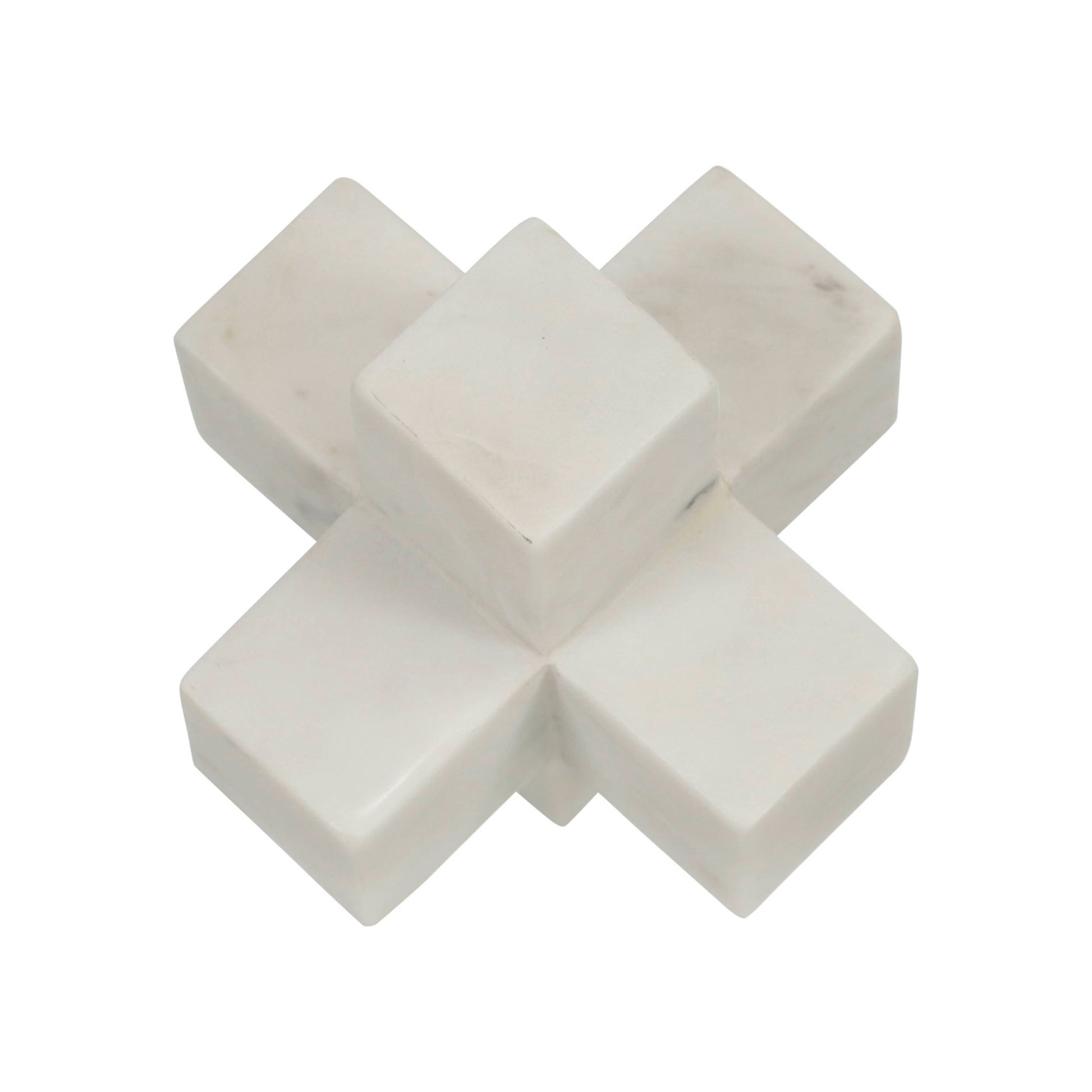 MARBLE 7" JACK DECO, WHITE Table Decors| Sagebrook Home