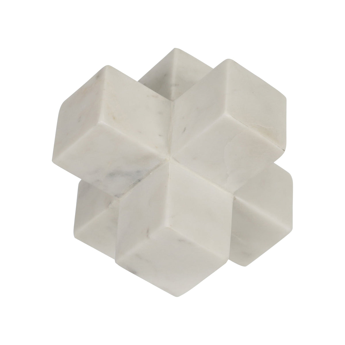 MARBLE 7" JACK DECO, WHITE Table Decors| Sagebrook Home