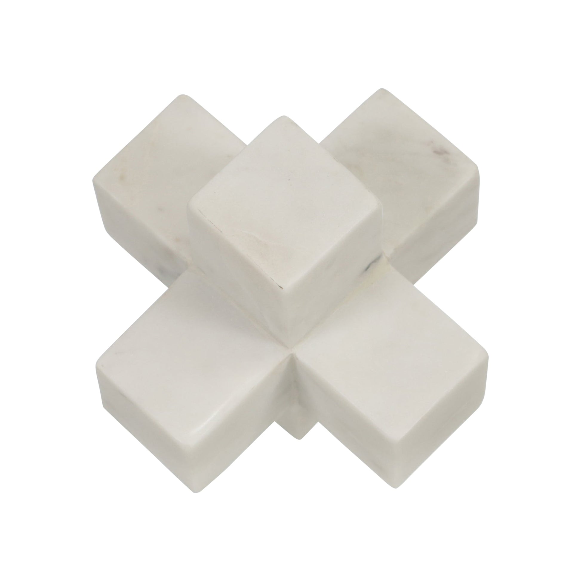 MARBLE 7" JACK DECO, WHITE Table Decors| Sagebrook Home
