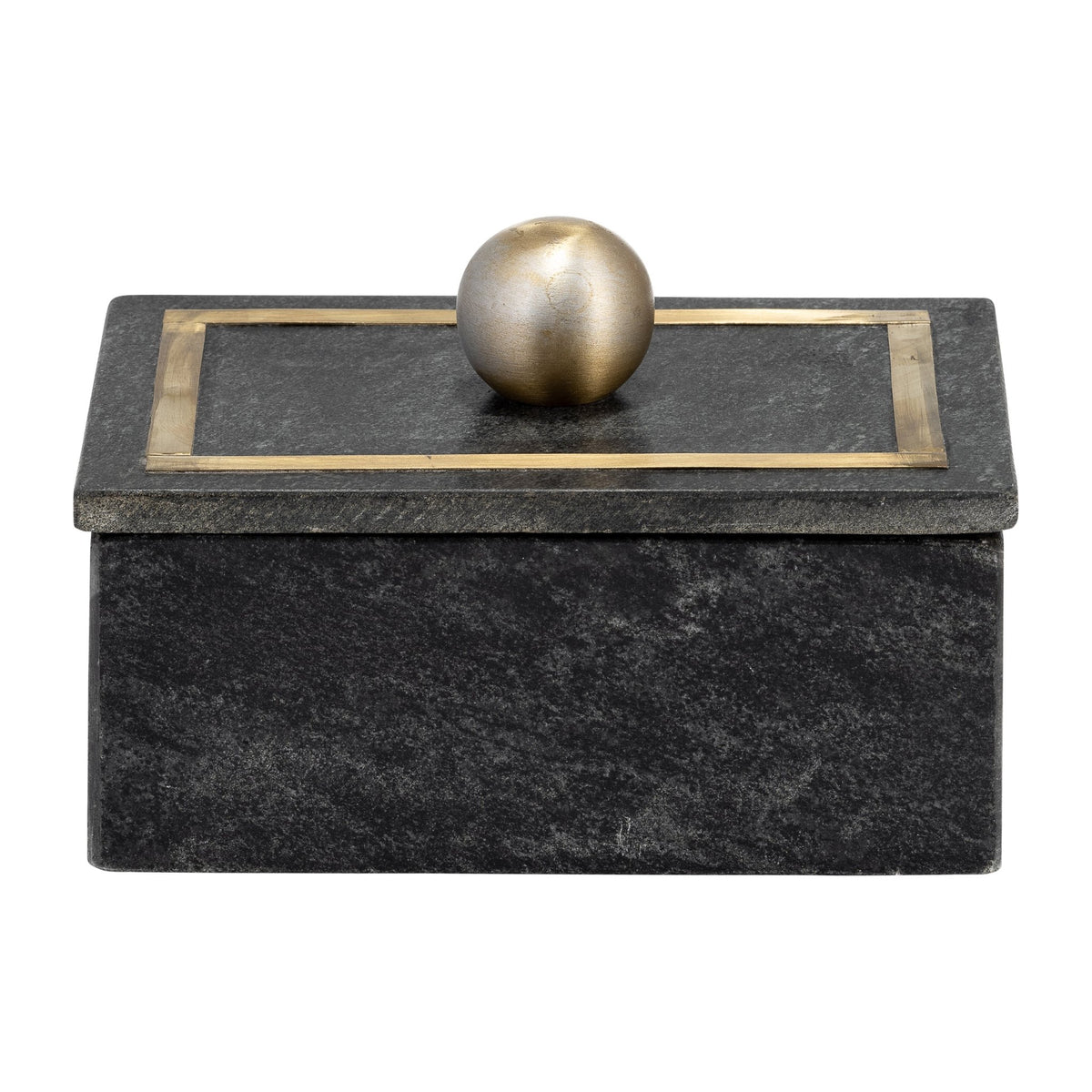 Marble, 7X5 Rectangular Box - Knob, Black Box| Sagebrook Home