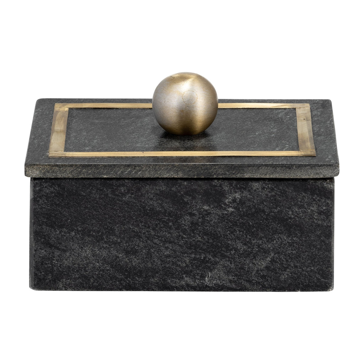 Marble, 7X5 Rectangular Box - Knob, Black Box| Sagebrook Home