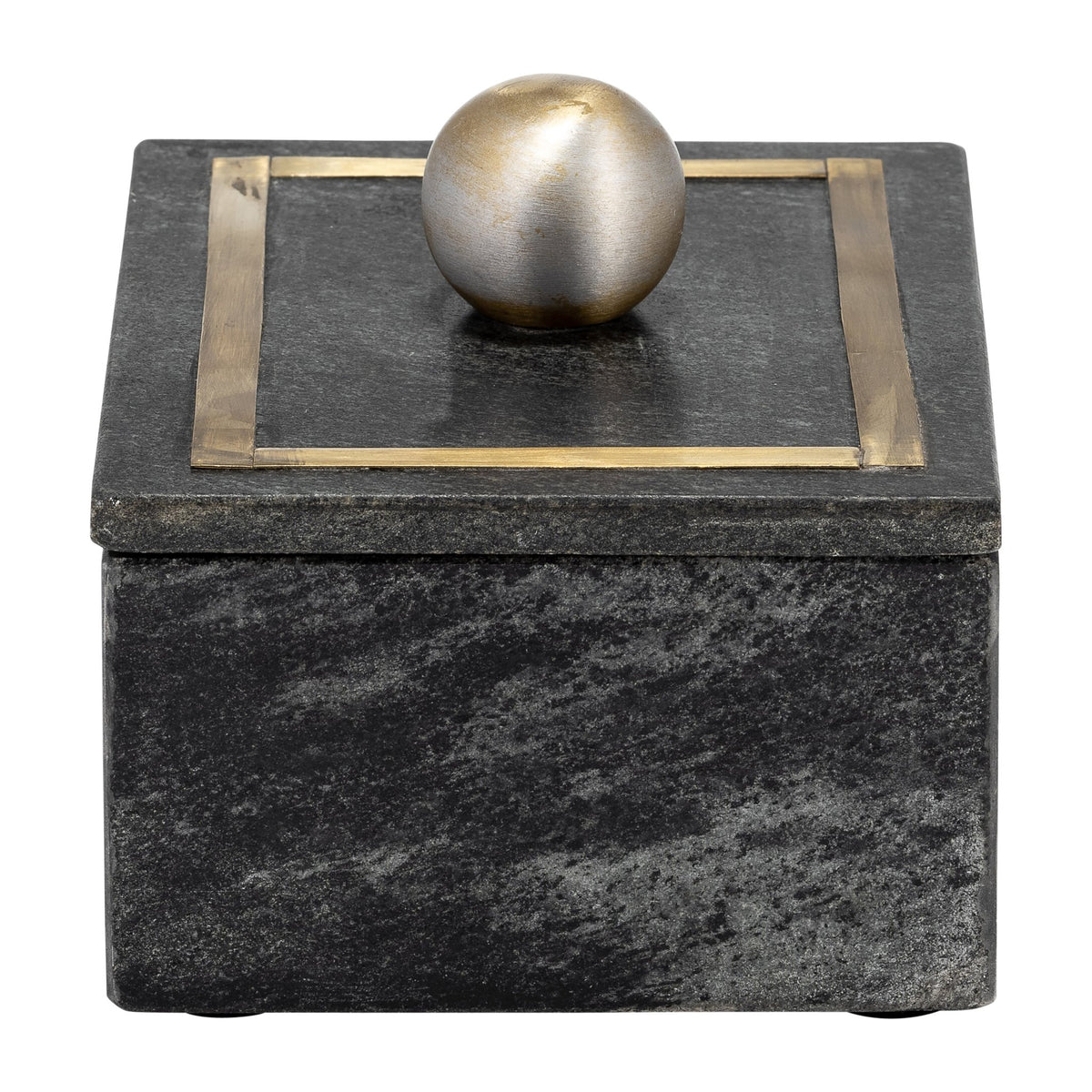 Marble, 7X5 Rectangular Box - Knob, Black Box| Sagebrook Home
