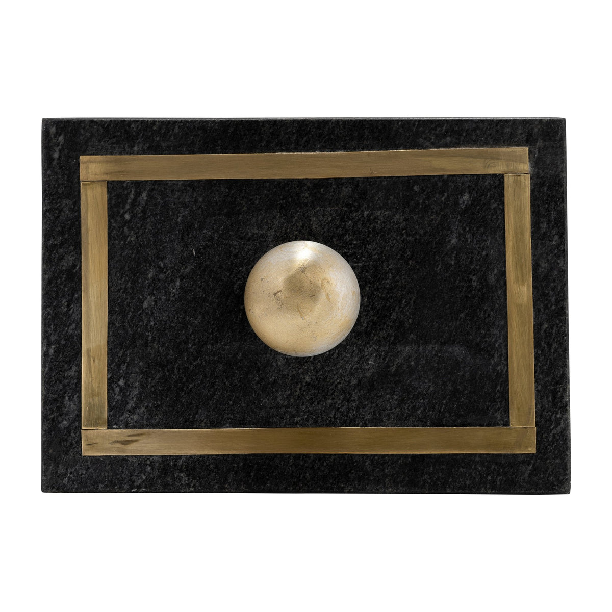 Marble, 7X5 Rectangular Box - Knob, Black Box| Sagebrook Home