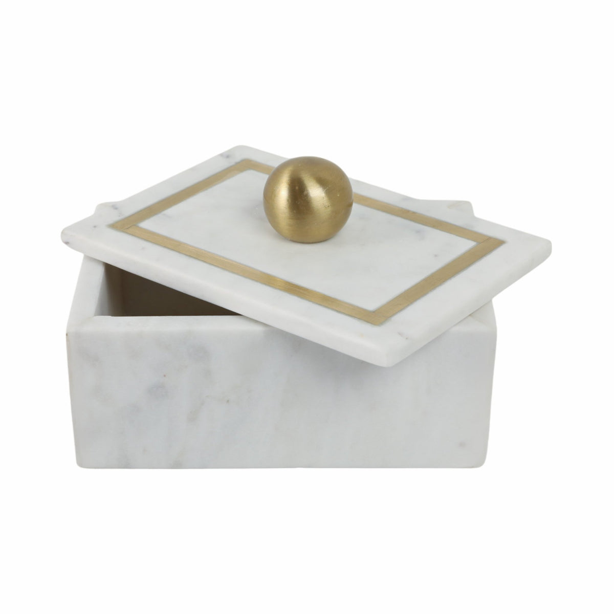 Marble, 7X5 Rectangular Box - Knob, White Box| Sagebrook Home
