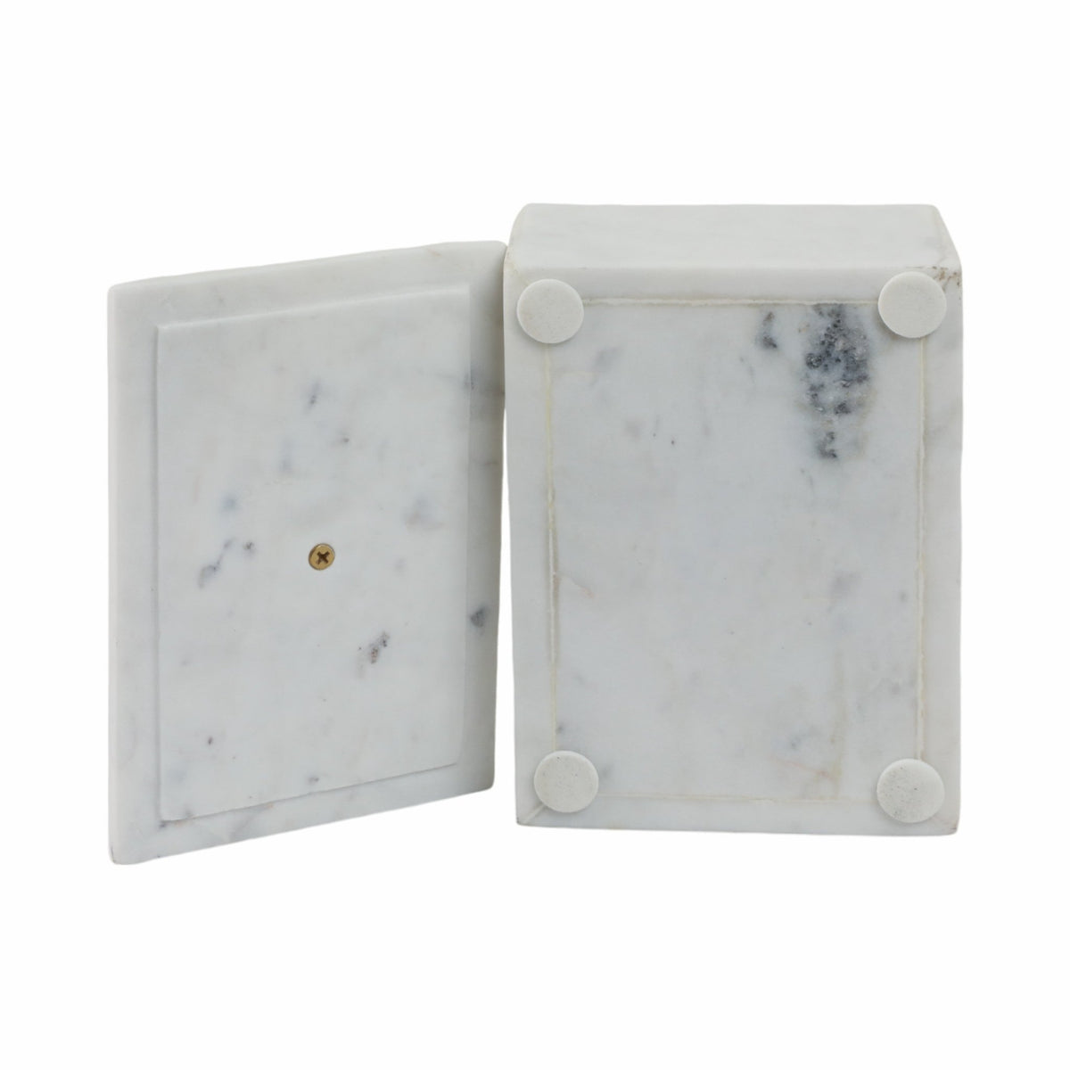 Marble, 7X5 Rectangular Box - Knob, White Box| Sagebrook Home