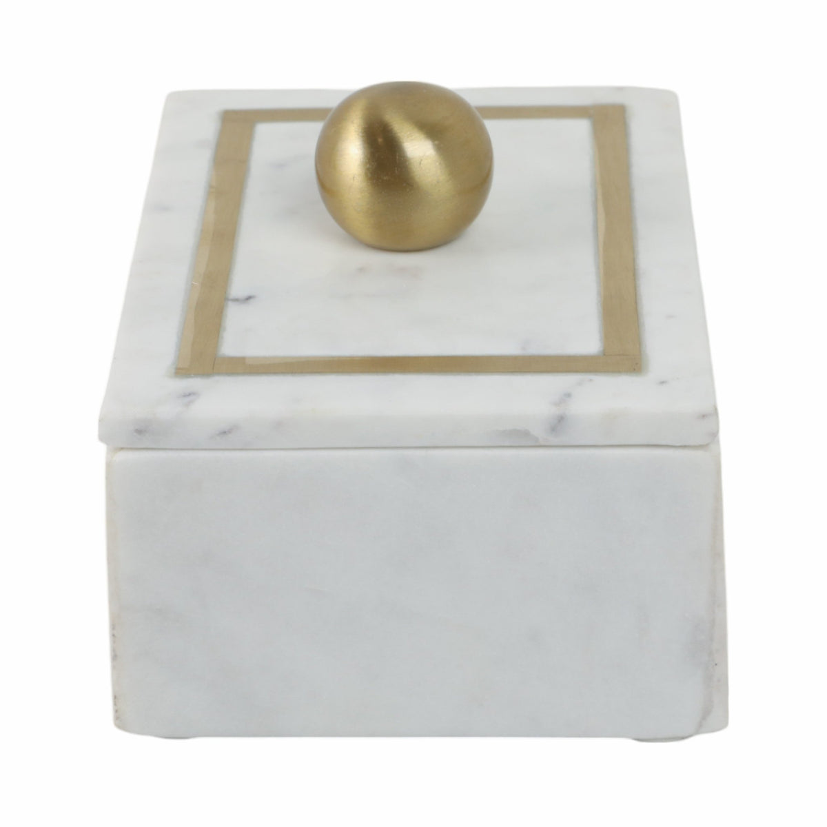 Marble, 7X5 Rectangular Box - Knob, White Box| Sagebrook Home