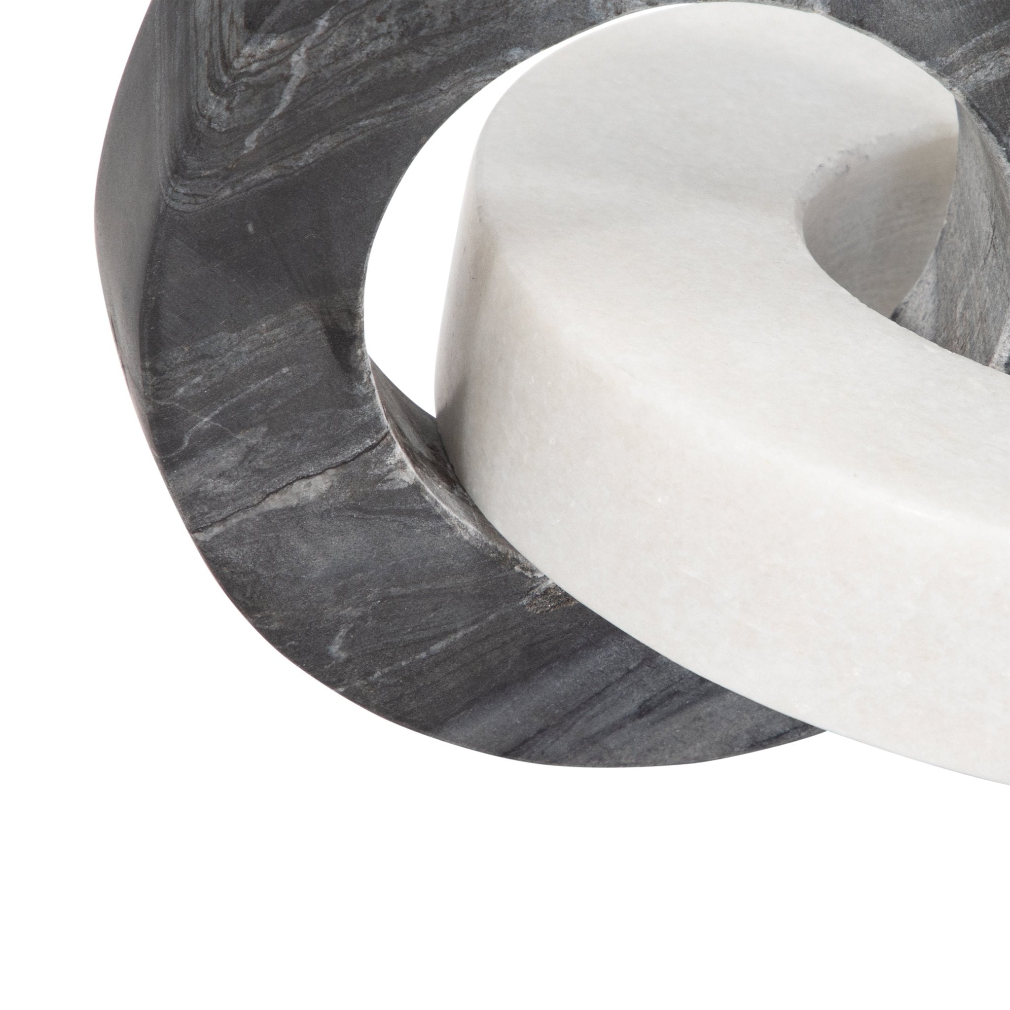 Marble, 8" Double Ring, White/black Table Decors| Sagebrook Home