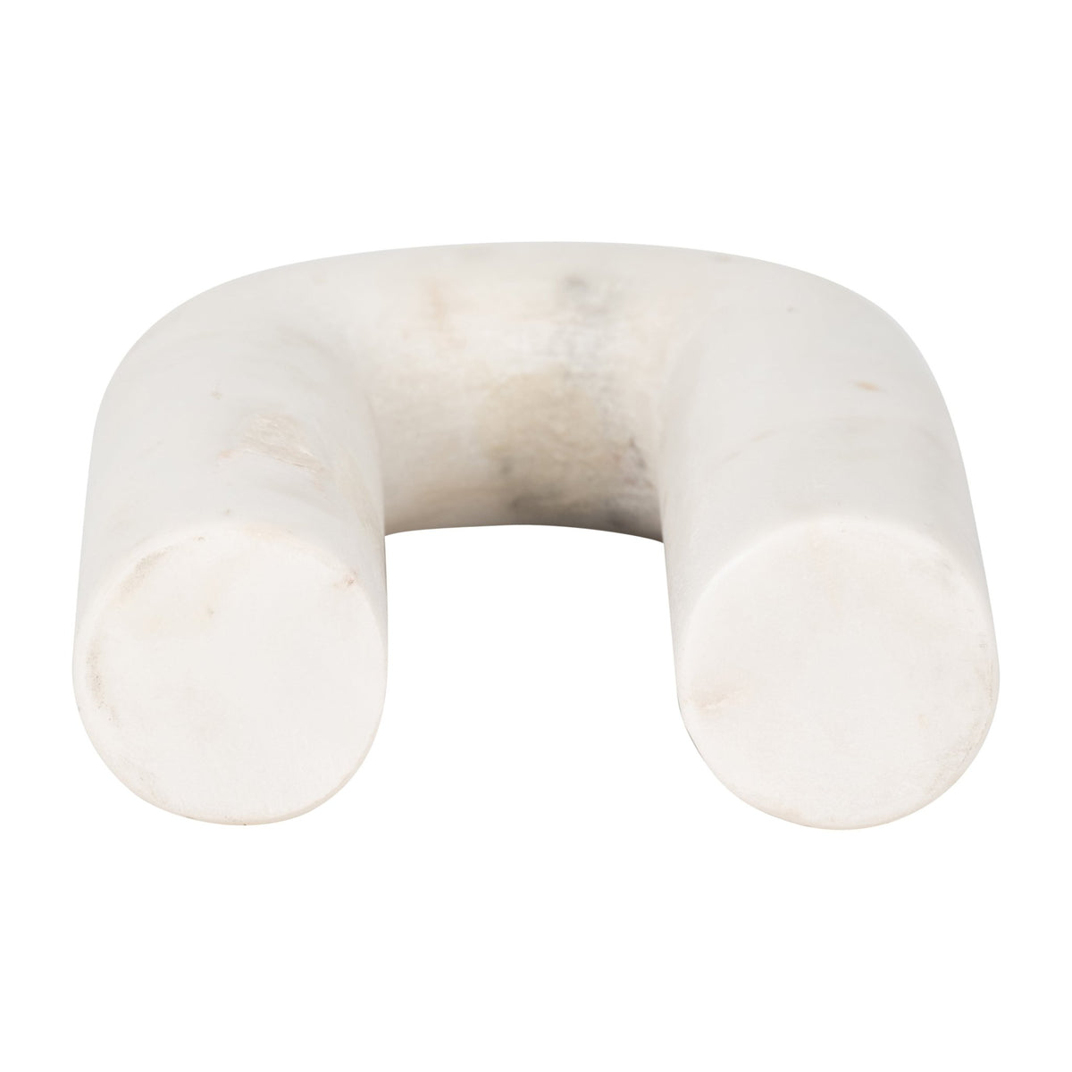 MARBLE, 8" ROUNDED HORSESHOE TABLE TOP DECO, WHITE Table Decors| Sagebrook Home