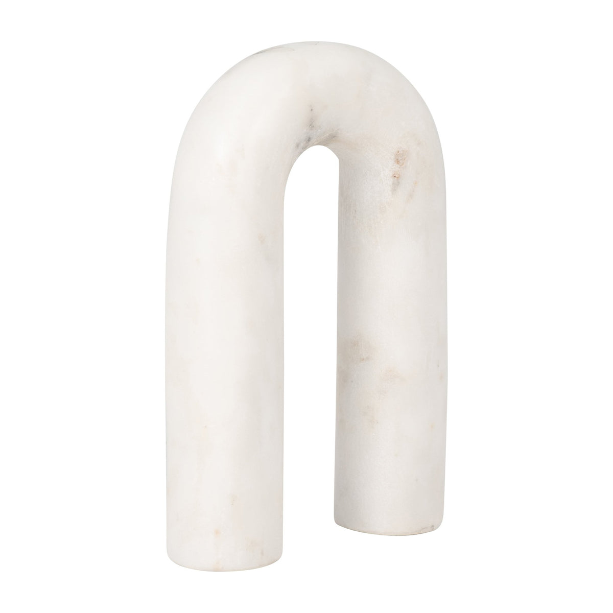 MARBLE, 8" ROUNDED HORSESHOE TABLE TOP DECO, WHITE Table Decors| Sagebrook Home